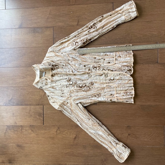 Glitzy Gold Thread Evening Dress Jacket Blazer Iridescent - Picture 3 of 12